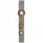 Prächtiges Langschild antik Tür Einstemm Nachtriegel alt 17mm 72/118