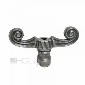 Vorreiber antik Doppelreiber Eisen alt Fensterreiber Volute Reibhöhe 18mm