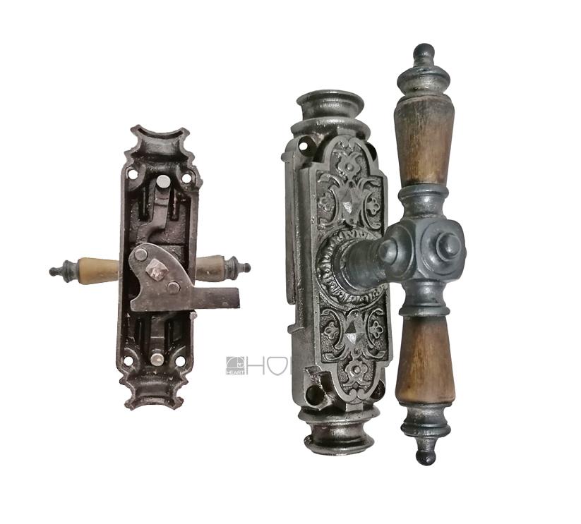 Basküle Getriebe antik Würfel Fensterolive Eisen Diamant Links Einreiber