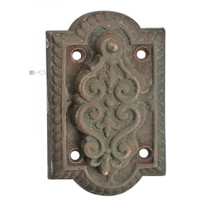 Schlüsselschild antik prächtig alt Gründerzeit 49x78mm