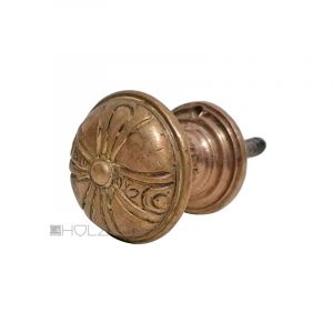 Jugendstil Türknauf Messing alt floral antik Türgriff 39 mm