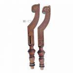 Möbelbeine antik Holz Eiche Couch Canape Chaiselounge alt Säulen 63cm