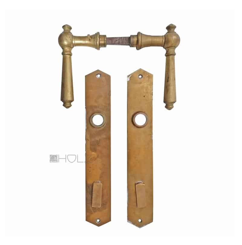 Türdrückergarnitur antik Gründerzeit Kugel Türklinken alt Messing 114 mm 10er Vk Türdrückergarnitur antik Gründerzeit Kugel Türklinken alt spitz 114mm 10er Vk