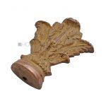 Möbelbeschlag antik Bronze Aufsatz Akanthus alt 9.3 cm