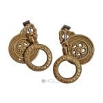 Möbel Ringgriff antik Messing Hängegriff Schubladengriff 3.6 cm 2er Set