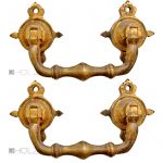 Truhengriffe Messing antik alt Klaviergriff 17cm