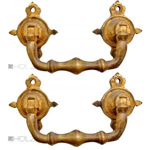 Truhengriffe Messing antik alt Klaviergriff 17cm