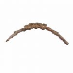 Bronze Möbel Beschlag alt Girlande Lorbeer Eiche verkupfert antik 15.4 cm