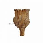 Bronze Kerzenhalter Teil Hülse antik alt floral Kerzenleuchter 5.1 cm