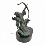Bronze Figur Statue Bogenschütz Japan Samurai 21cm 2300gr.