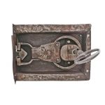 Kastenschloss antik Schmiedeeisen Schiebetür alt Schlüssel Schlossfalle