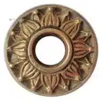 Tür Drückerrosette antik prächtig Blüte alt Messing 49mm 16.4