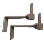 Paar Stützkloben antik geschmiedet Wandkloben Türbänder alt 12er Dorn