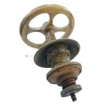 Handventil antik Handrad Messing Leitungsventil alt 73mm