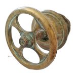 Handventil antik Handrad Messing Leitungsventil alt 73mm