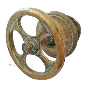 Handventil antik Handrad Messing Leitungsventil alt 73mm
