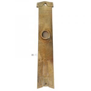 Langschild Jugendstil Avantgarde alt Türdrücker 17.3mm 83