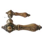 Türdrücker antik Türklinken prachtvoll prächtig alt 15.9mm 10er Vk