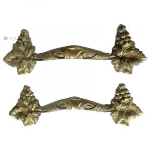 Truhen Bronzegriffe antik Tragegriffe alt feuervergoldet 16cm