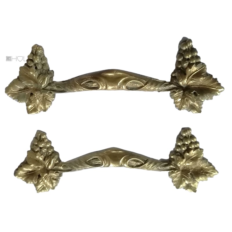 Truhen Bronzegriffe antik Tragegriffe alt feuervergoldet 16cm