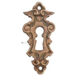 Tür Schlüsselschild antik Gründerzeit alt neo barock 33x71mm