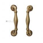 Jugendstil Stoßgriffe antik Türgriff Schiebetür alt Messing 17cm