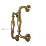 Jugendstil Stoßgriffe antik Türgriff Schiebetür alt Messing 17cm