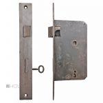 Tür Einsteckschloss antik alt 60mm Dornmaß 8er Vk 81 mm