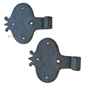 Türbänder antik Schippenbänder alt geschmiedet 14er Dorn 13cm