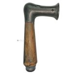 Türdrücker Kastenschloss Zink Horn Jugendstil Avantgarde rund alt 8.5er Vk