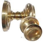 Türknauf Türgriff rund Messing Drehgriff 50mm 8er Vierkant