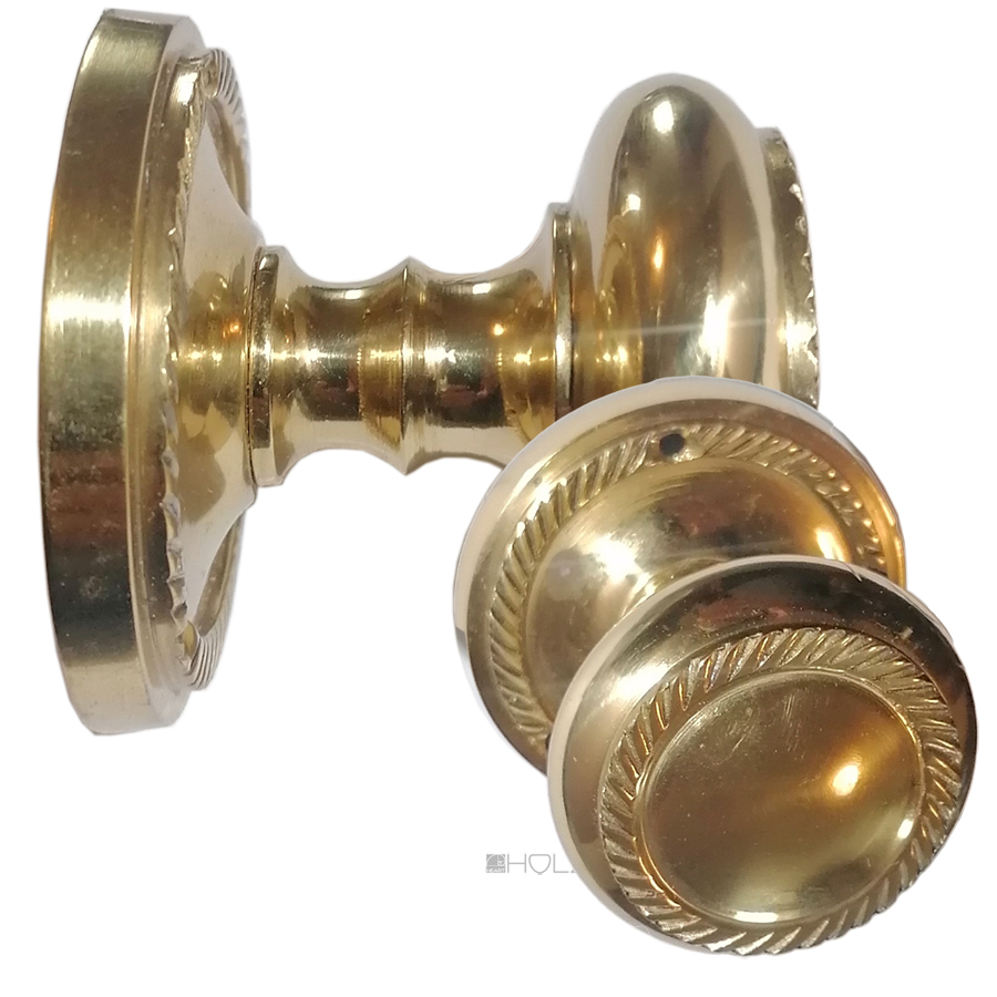 Türknauf Türgriff rund Messing Drehgriff 50mm 8er Vierkant