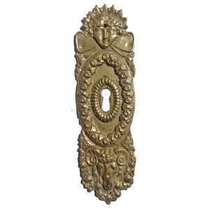 Großes Tür Schlüsselschild antik Licht und Dunkel prächtig 19cm