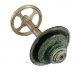 Handventil antik Handrad Messing Leitungsventil alt 53mm