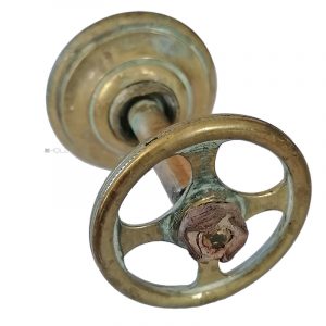 Handventil antik Handrad Messing Leitungsventil alt 53mm