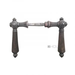 Türklinken antik Eisen Horn Sonne Türdrücker alt Kastenschloss 8er Vk