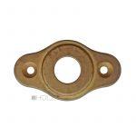 Rosette Fensterolive antik Messing alt Fensterrosette Fenstergriff 42 mm