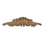 Supraporte Schrank Bronze Beschlag antik feuervergoldet Muschel Lorbeer alt 47 cm