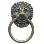 Möbel Schubladengriff Hängegriff Ringgriff Messing antik Löwe 64mm