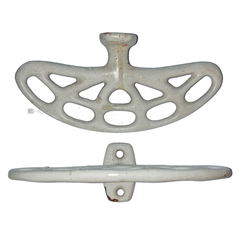 Konsolen antik Jugendstil alt Ablage weiß emailliert 13cm