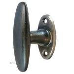 Fensterolive Art Deco alt Eisen oval Kunststoff schwarz 185gr 80/51/43