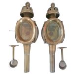 Kutschenlampen antik Messing Glas Lampe Kutsche alt 38cm