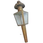 Kutschenlampe antik Messing Glas Lampe Kutsche alt 37.5cm