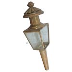 Kutschenlampe antik Messing Glas Lampe Kutsche alt 37.5cm