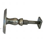 Türknauf antik Biedermeier alt Stahl oval Türgriff 52mm