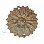 Bronze Rosette antik feuervergoldet Blüte Möbelbeschlag alt 3 cm