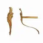 Raffhalter antik alt Bronze Vorhang Halter Haken Neo Barock feuervergoldet