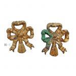 Möbel Bronze antik feuervergoldet Schleife klassizistisch alt 59mm 2er Set