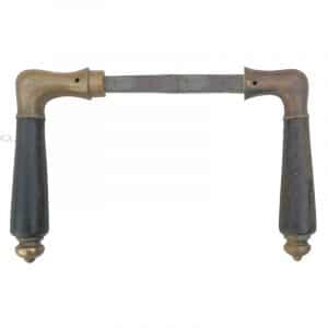 Türdrücker Kastenschloss Jugendstil rund alt Ebenholz 8.6er Vk