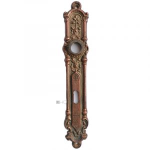 Langschild antik Eisen verkupfert Perle Lisene Gründerzeit alt 18.4mm 80